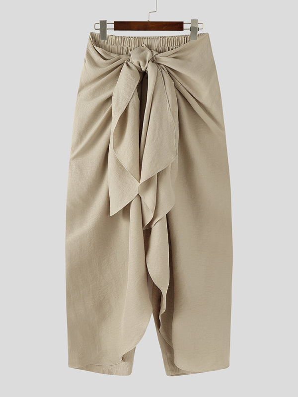 Mens Ruched Textured Twist Casual Pant SKUL15379