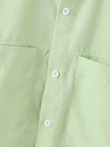 Men's Solid Color Large Pocket Long Sleeve Shirt SKUL41215