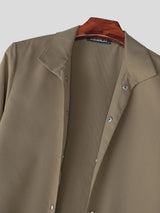 Men's Irregular Hem Long Sleeve Cardigan SKUL40286