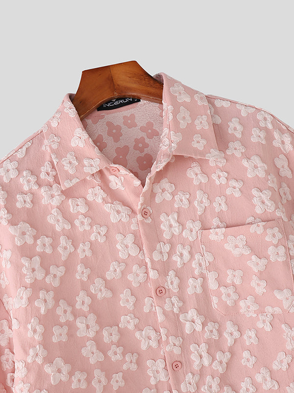 Mens Floral Print Short Sleeve Shirt SKUL19117