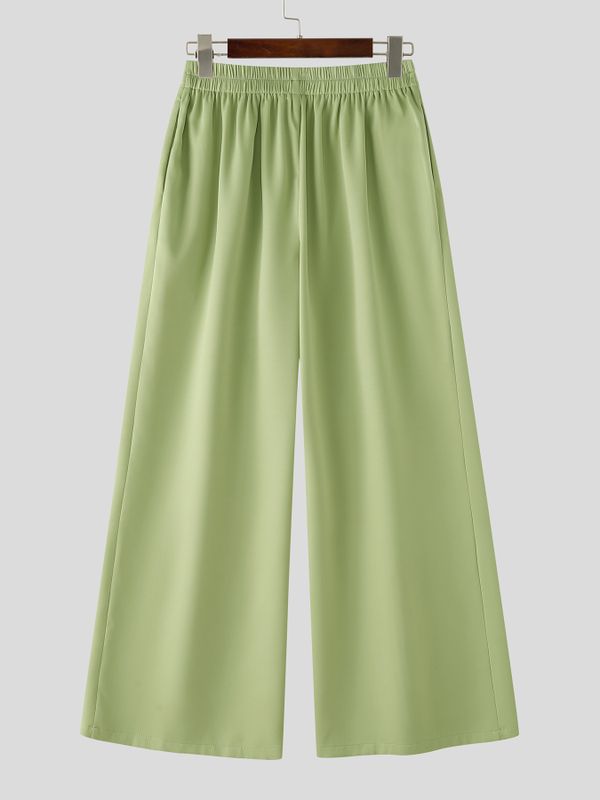 Men's Casual Frog Button High Waist Pant SKUL58742