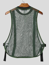 Men's Deconstructed Sheer Mesh Tank SKUL63144