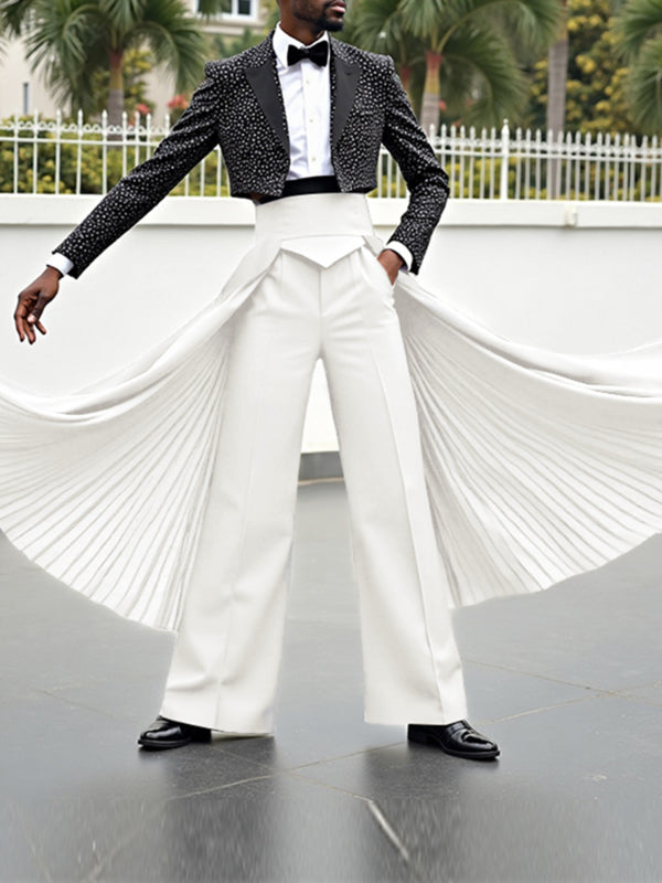 Men's Flap Hem High Waist Casual Pant SKUL27360