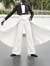 Men's Flap Hem High Waist Casual Pant SKUL27360