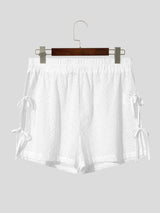 Men's Avant-Garde Side Ribbon Eyelet Lace Short SKUL62938