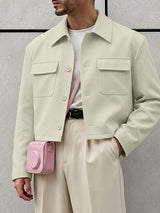Men's Japanese Utility City Walk Turn-Down Collar Button-Down Boxy Jacket SKUL85509