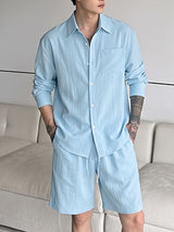 Men's Resort Relaxed Drop-Shoulder Two Pieces Outfit SKUL75509
