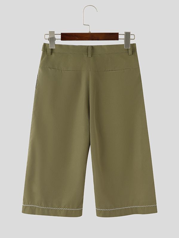 Men's Avant-Garde Ultra-Wide Leg Pleated Short SKUL55357