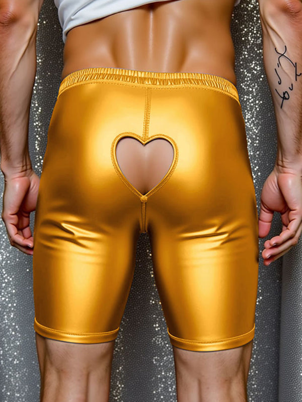 Mens Glitter Hollow-Out Casual Short SKUL18898