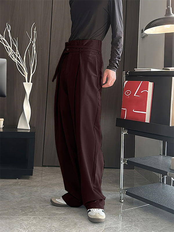 Men's Solid Tie Strap Casual Pant SKUL29609