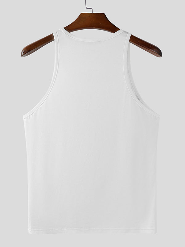 Men's 3D Faux Muscle Casual Tank SKUL19732