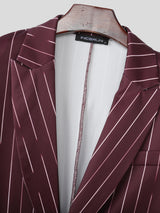 Men's Striped Colorblock Long Sleeve Blazer SKUL27317