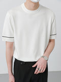 Mens Contrast Detail Knit Short Sleeve T-Shirt SKUK11250