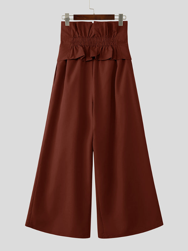 Mens Solid Color High-Waisted Casual Pant SKUL15378