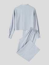 Men's Modern Luxury City Walk Button Placket Boxy Two Pieces Outfit SKUL85540