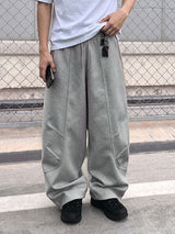 Men's Clean Fit Urban Casual Curved Dart Seam Heavyweight Drawstring Waist Full Length Pant SKUL80548