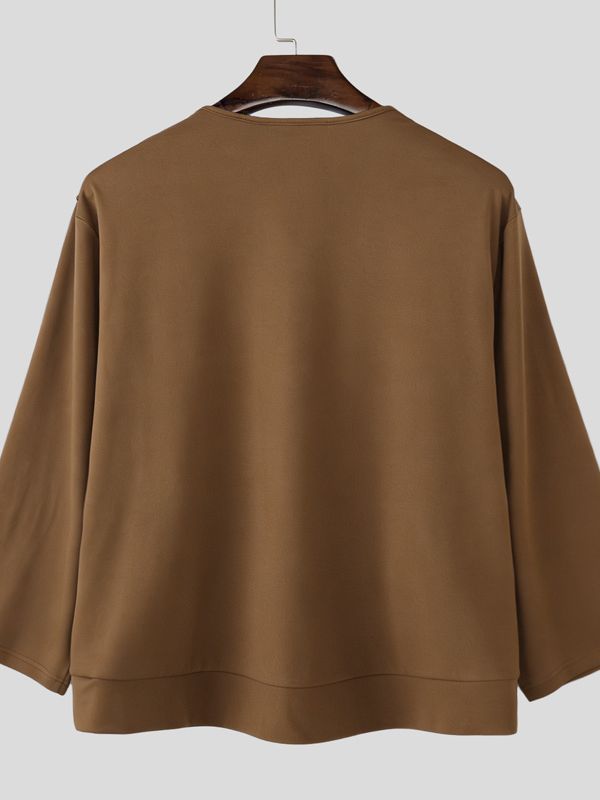 Men's Deconstructed Color Block Patchwork Two Pieces Outfit SKUL45387