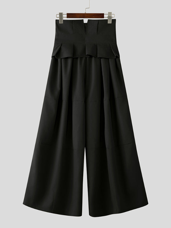 Mens Solid Color High-Waisted Casual Pant SKUL15378