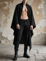 Men's Solid Color Textured Long Sleeve Cardigan SKUL26047