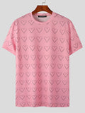 Mens Heart Graphic Short Sleeve T-Shirt SKUK09537