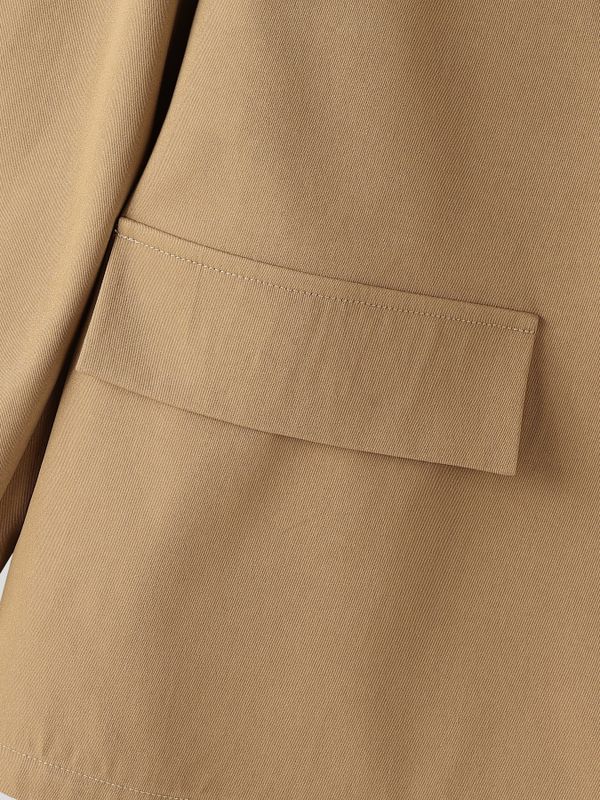 Men's Early Autumn Urban Casual Plunge V-Front Tailored Pocket Long Sleeve Blazer SKUL78165