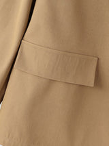 Men's Early Autumn Urban Casual Plunge V-Front Tailored Pocket Long Sleeve Blazer SKUL78165