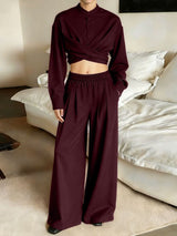 Men's Deconstructed Cropped Two Pieces Outfit SKUL41382