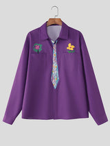 Men's Fun Print Long Sleeve Shirt SKUL41200