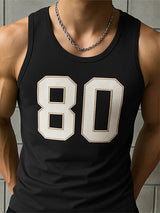 Mens Number 80 Print Casual Tank SKUL16142