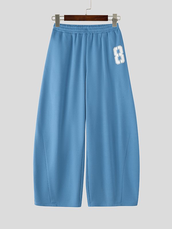 Men's Number 8 Print Casual Pant SKUL49939