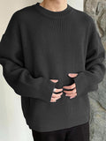 Mens Solid Crew Neck Knit Pullover Sweater SKUK33364