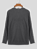Mens Zip Design Patchwork Plush Pullover Sweater SKUK43636