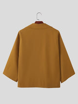 Men's Avant-Garde Deep V-Neck Dramatic Bell Sleeves Shirt SKUL51934