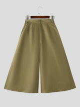 Men's Avant-Garde Vertical Slashed Panels Extra-Wide Leg Fit Pant SKUL58782