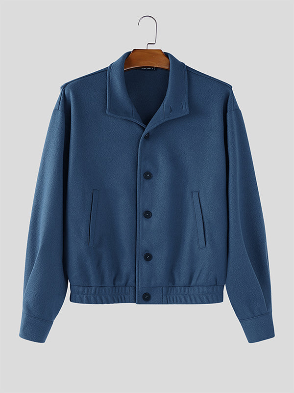 Men's Solid Color Casual Long Sleeve Jacket SKUL27331