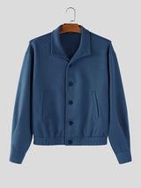 Men's Solid Color Casual Long Sleeve Jacket SKUL27331