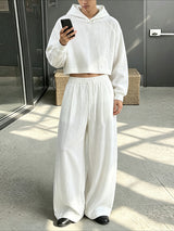 Men's Early Autumn Minimalist Crinkled Crop Two Pieces Outfit SKUL79626