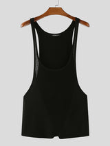 Men's Solid Color Knit Low Neck Bodysuit SKUL21188