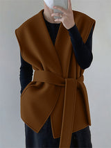 Men's Solid Tie Strap Casual Waistcoat SKUL28224