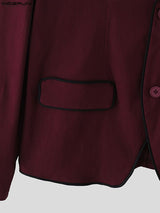 Men's Bold Edge Contrast Long Sleeve Blazer SKUL29610