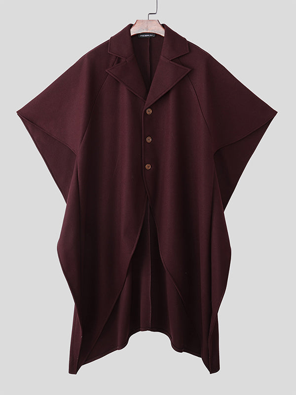 Men's Solid Loose Wide Sleeve Cloak SKUL28407