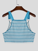 Men's Striped Wide Strap Cropped Tank SKUL20998