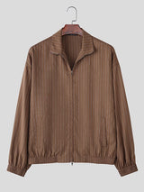 Men's Striped Zip Long Sleeve Jacket SKUL34144