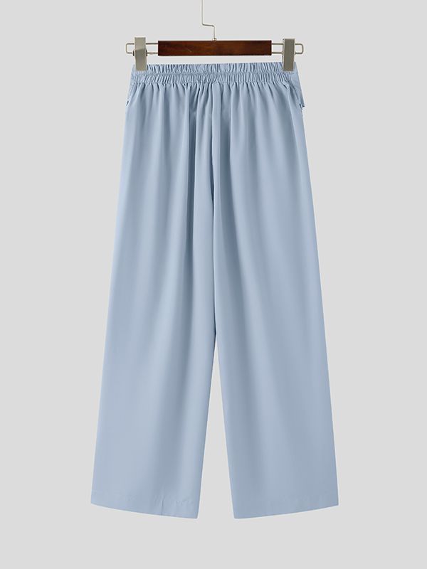 Men's Knot Ruched Wide Leg Pant SKUL45398