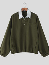 Men's Faux Two Piece Long Sleeve Shirt SKUL37698