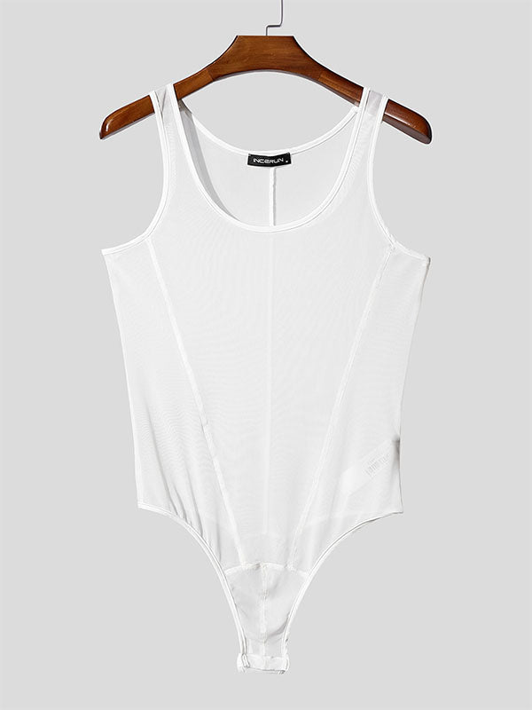 Men's Sheer Mesh Bodysuit SKUL18995