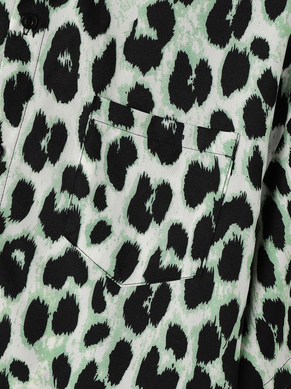 Men's Wild Retro Palette All-Over Leopard Print Short Sleeve Shirt SKUL72787