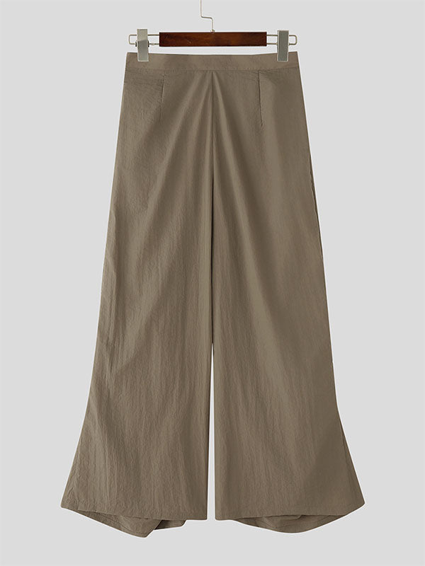 Mens Solid Color Textured Loose Pant SKUL15193