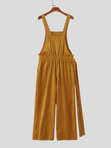 Men's Corduroy Ribbon Casual Jumpsuit SKUL30296