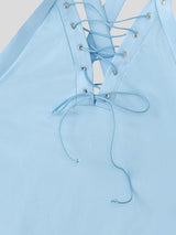 Men's Lace Up Eyelet Patchwork Tank SKUL42412